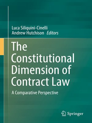 cover image of The Constitutional Dimension of Contract Law